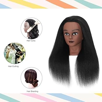Amazon.com : 16 Inch 100% Real Hair Mannequin Head Training